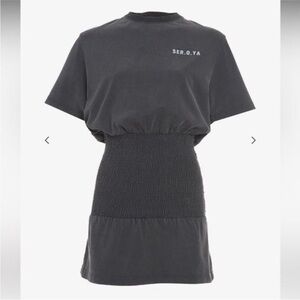 SER.O.YA Miranda T-shirt Dress NWT Black